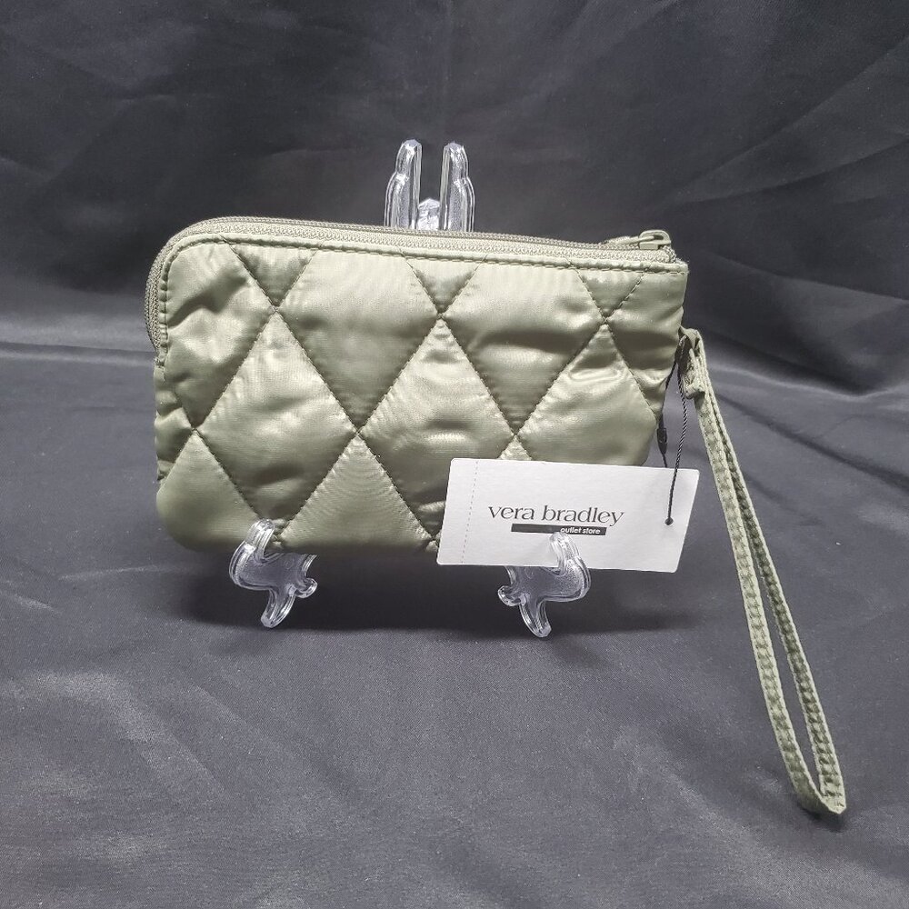 BN Vera Bradley Women's Outlet Ultralight Essential Zip Wristlet-Deep Lichen